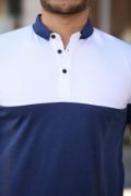 Erkek Yakalı çift Renk Kısa Kollu T-shirt resmi